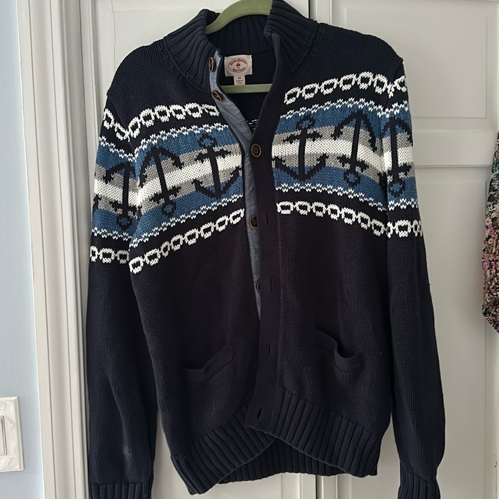 Brooks Brothers Red Fleece Cardigan size M